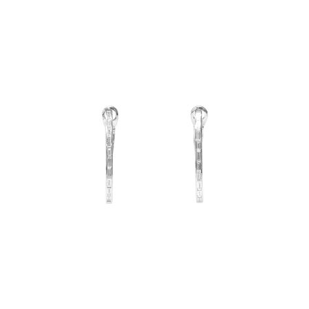 Boucles d'oreilles Isabelle Barrier en or blanc et diamants naturels